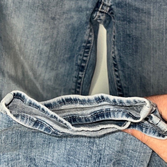 Decree Flex Denim Straight Light Wash Jeans Stitched Designed Pockets Size 30x30 - Picture 6 of 9